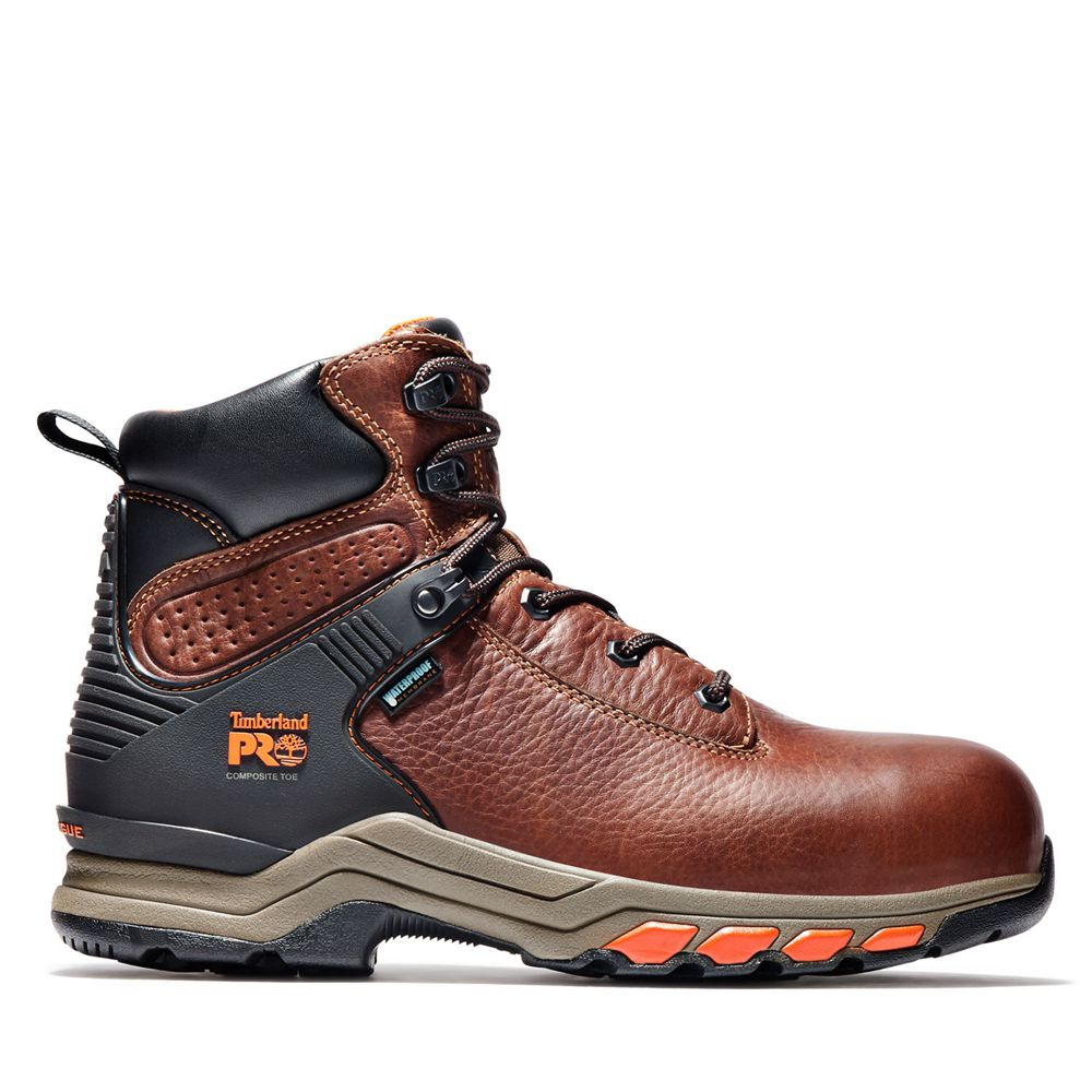 Botas de Trabajo Timberland Hombre Pro® Hypercharge 6" Comp Toe Marrones/Negras - Chile SKT-371260